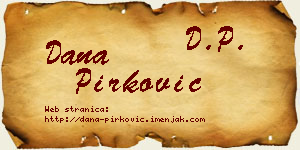 Dana Pirković vizit kartica